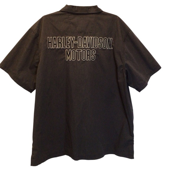 Harley-Davidson Genuine MotorClothes Men’s Shirt 2XL Black Short Sleeve Button - Picture 4 of 11